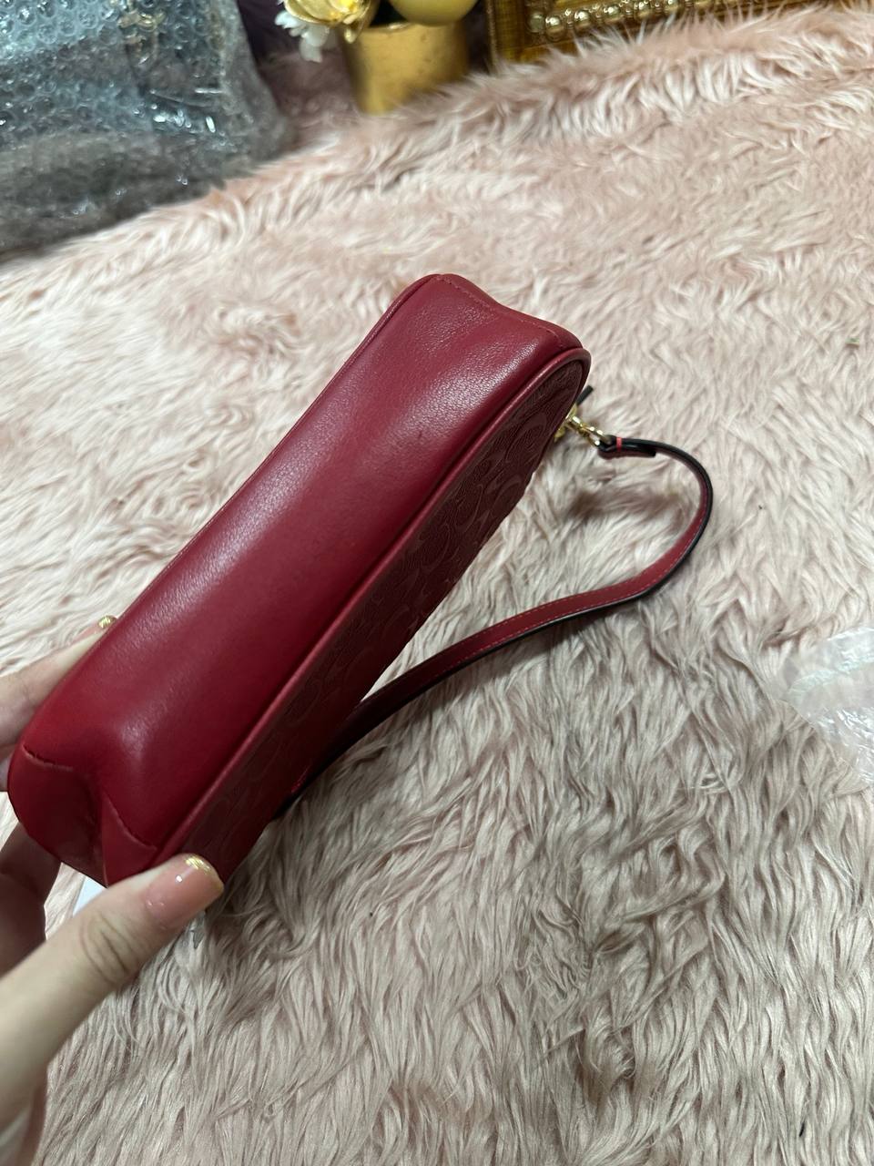 ORIG & IMPORTED COACH Nolita 19 Wristlet Small Red Signature Leather Bag