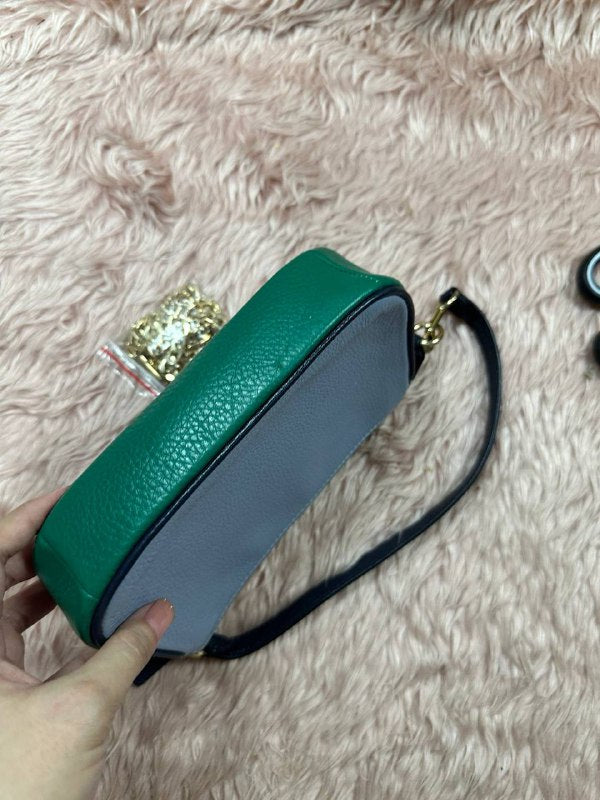 ORIG Preloved COACH Nolita 19 In Colorblock With Horse And Carriage Blue Small Bag