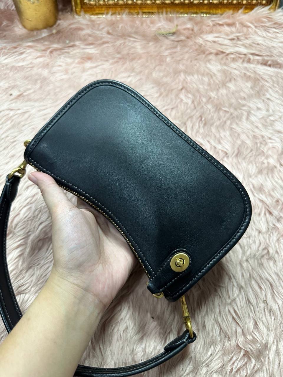 ORIG Preloved COACH Retail Swinger 20 Small Shoulder Black Bag
