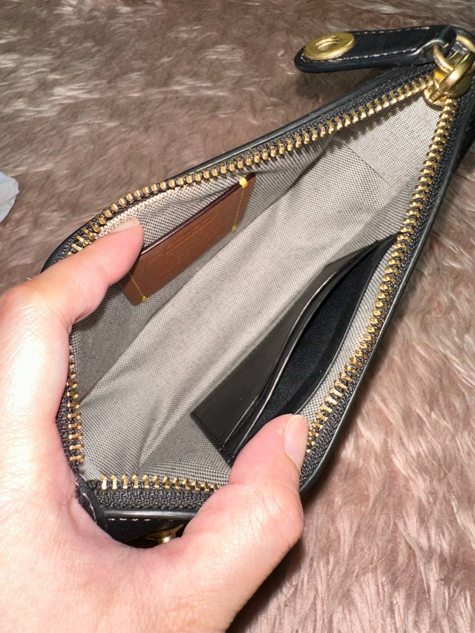 ORIG Preloved COACH Retail Swinger 20 Small Shoulder Black Bag
