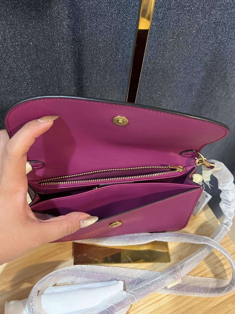 ORIG & IMPORTED COACH Retail Hayden Crossbody Deep Plum Dark Pink Small Bag