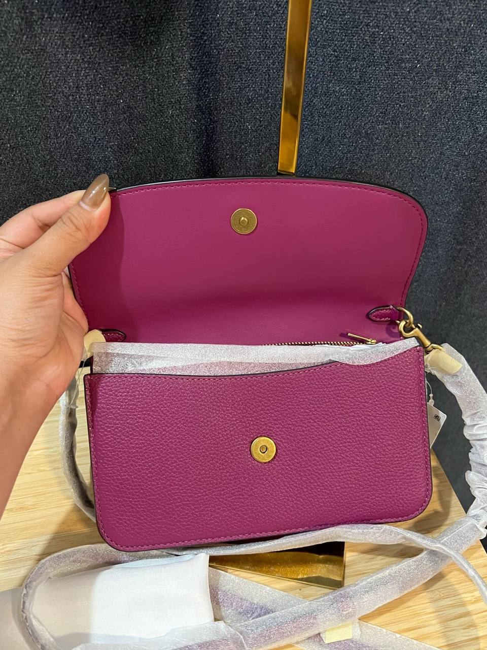 ORIG & IMPORTED COACH Retail Hayden Crossbody Deep Plum Dark Pink Small Bag