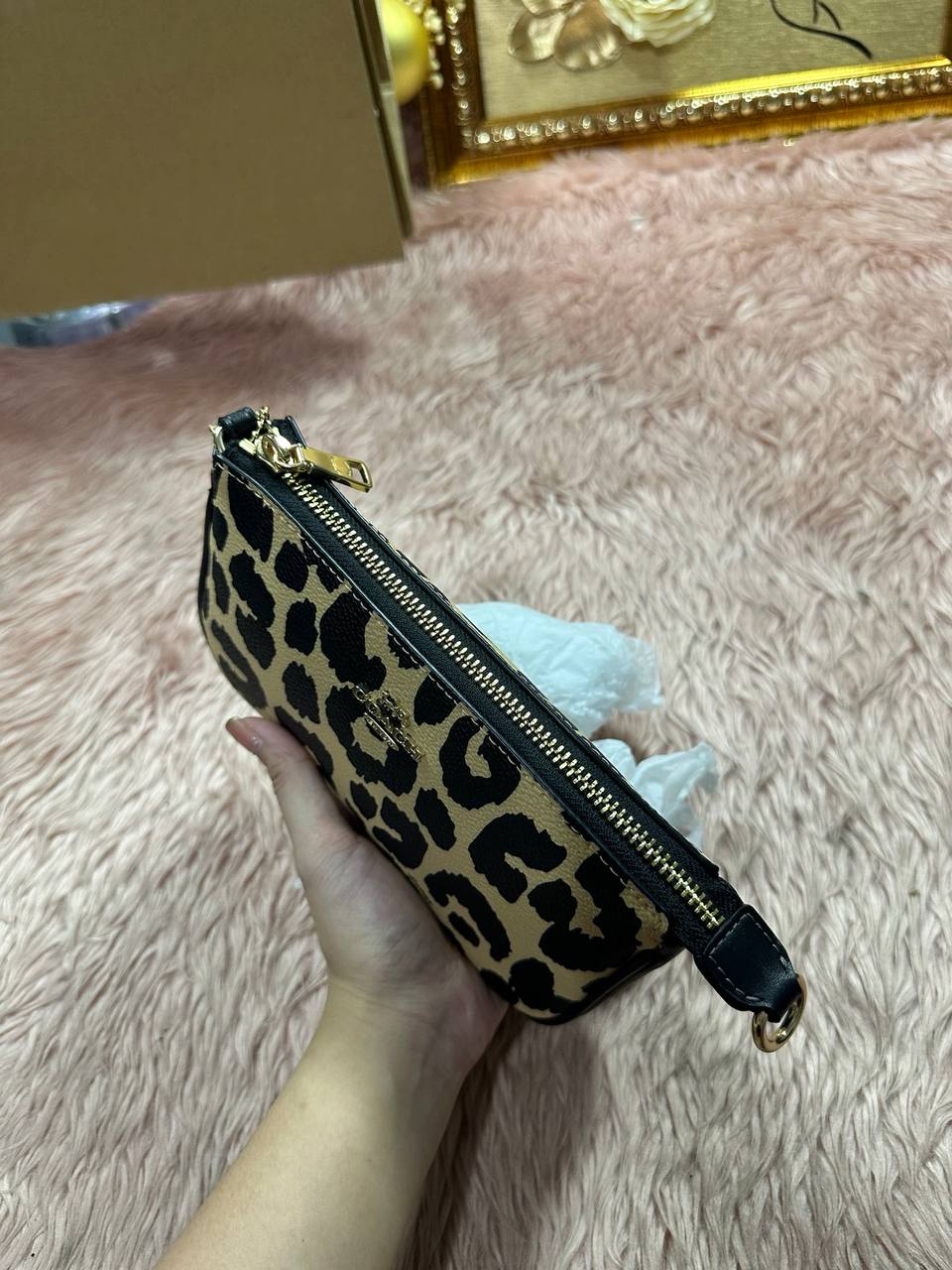 ORIG Preloved COACH Nolita 19 In Signature Canvas Small Leopard Print Brown Bag