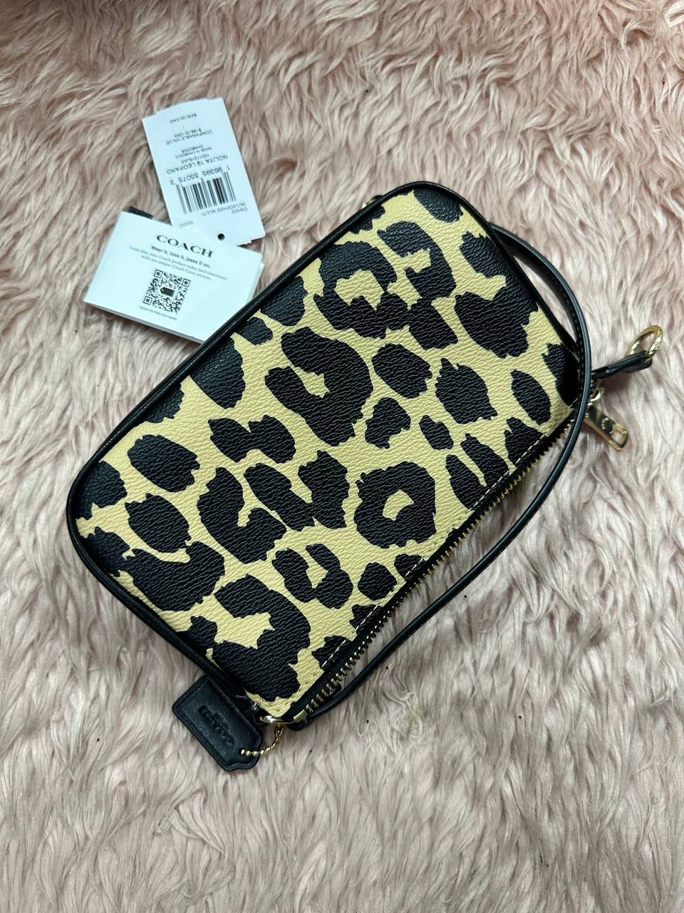 ORIG Preloved COACH Nolita 19 In Signature Canvas Small Leopard Print Brown Bag