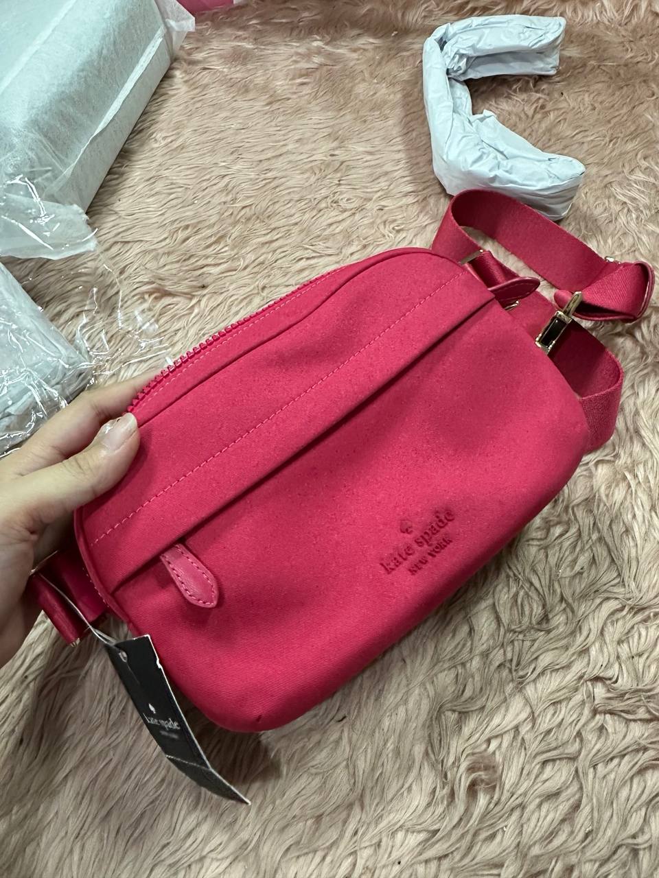 ORIG & IMPORTED Kate Spade KS Chelsea Red Belt Bag Nylon