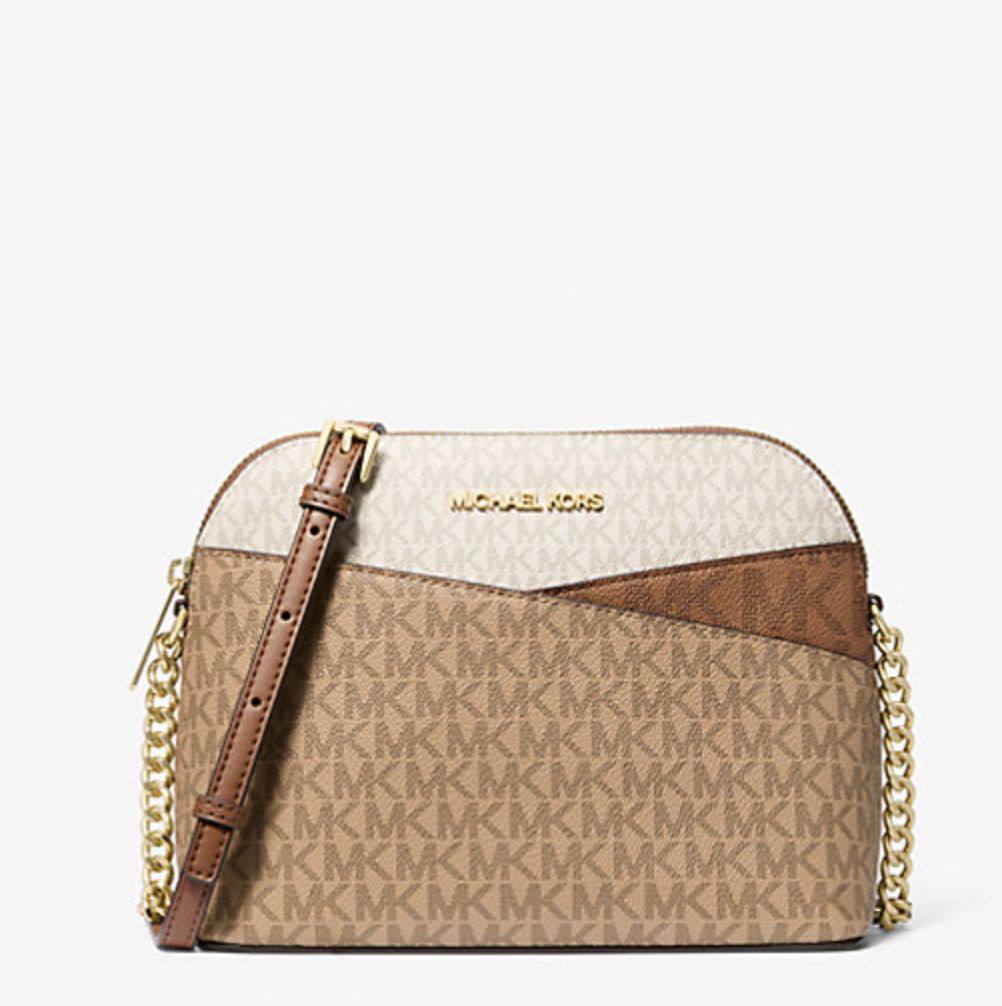 ORIG & IMPORTED Michael Kors MK ColorBlock Signature Logo Crossbody Dome Bag