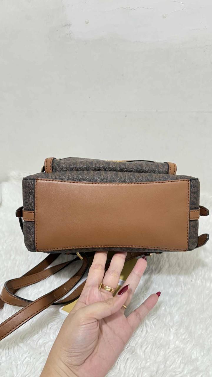 ORIG Preloved Michael Kors MK Jaycee Medium Brown Backpack Bag
