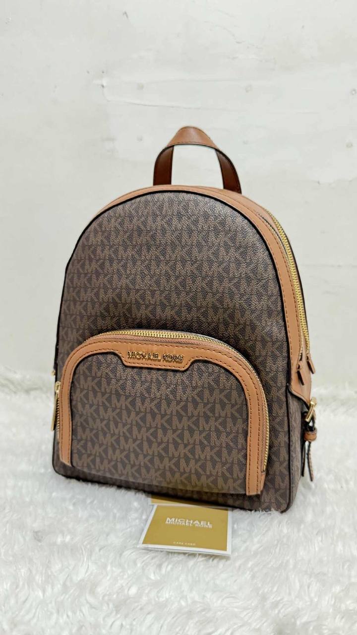 ORIG Preloved Michael Kors MK Jaycee Medium Brown Backpack Bag
