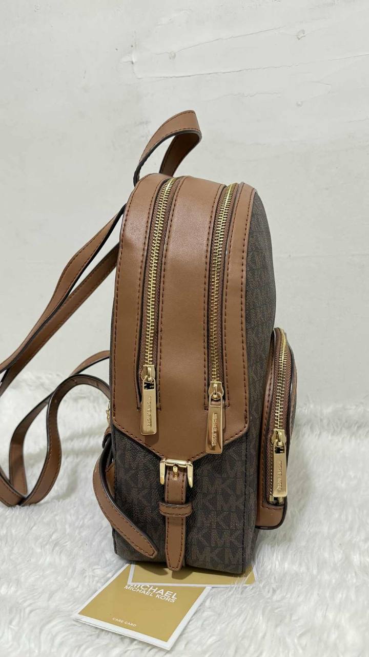 ORIG Preloved Michael Kors MK Jaycee Medium Brown Backpack Bag