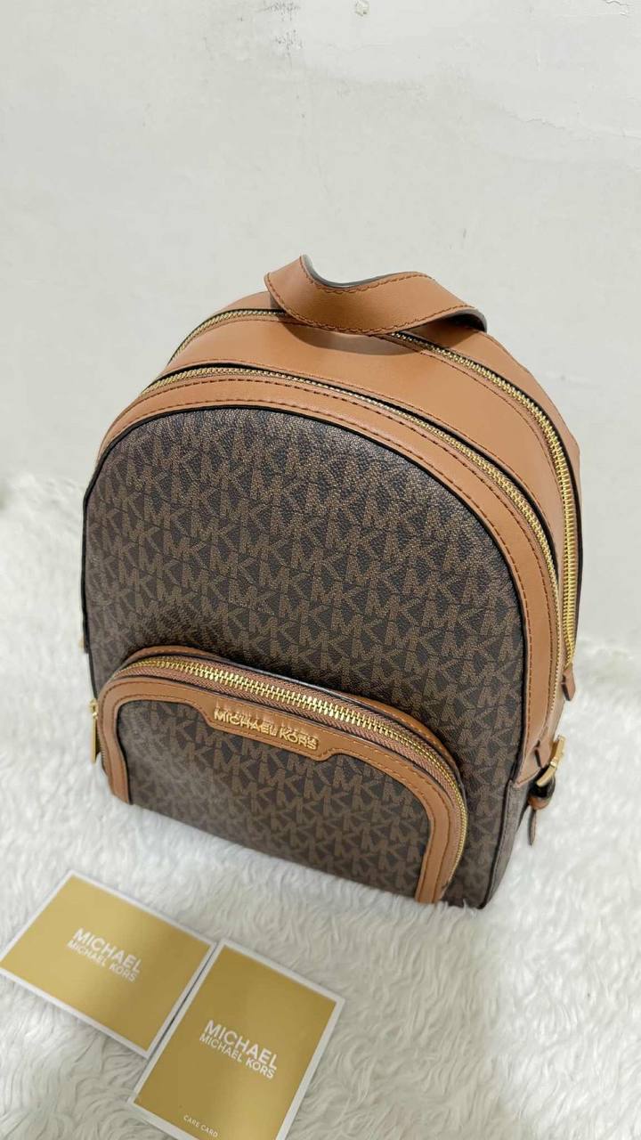 ORIG Preloved Michael Kors MK Jaycee Medium Brown Backpack Bag