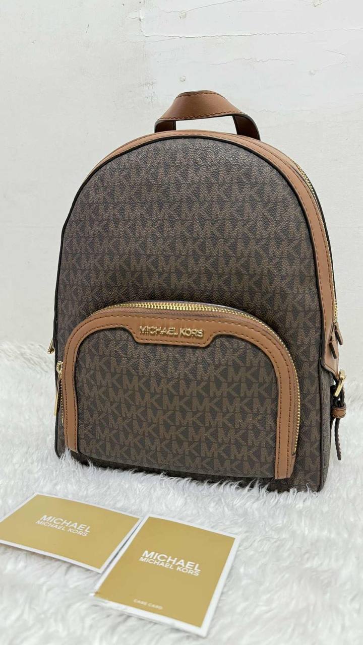 ORIG Preloved Michael Kors MK Jaycee Medium Brown Backpack Bag