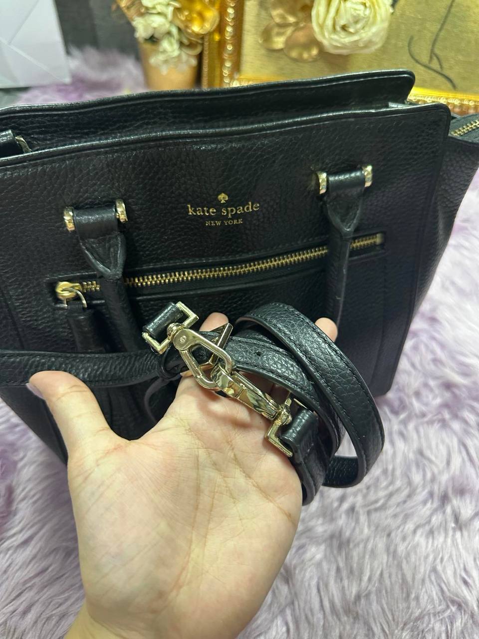 ORIG Preloved Kate Spade KS Chester Street Small Allyn Satchel Black Bag