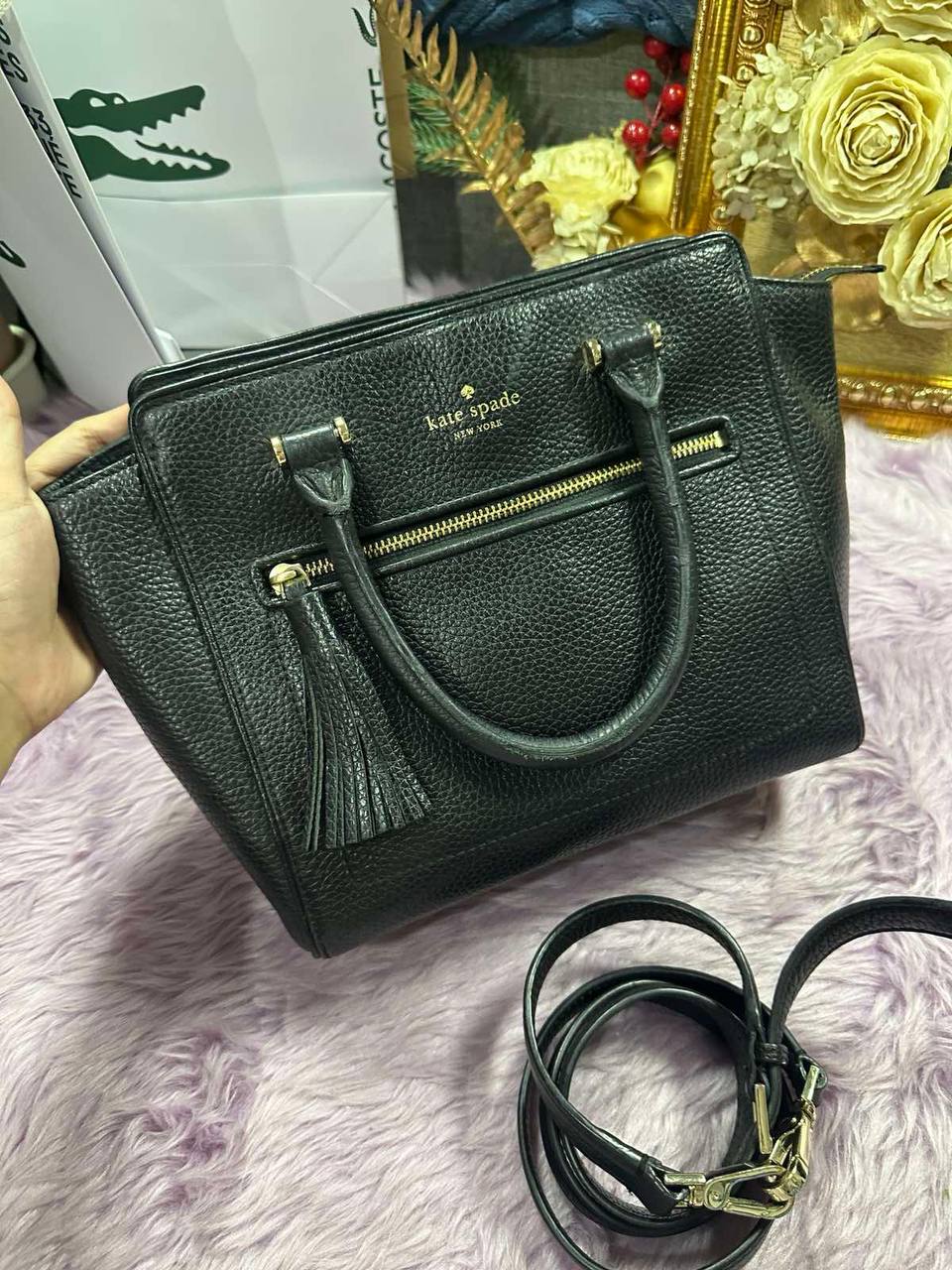 ORIG Preloved Kate Spade KS Chester Street Small Allyn Satchel Black Bag