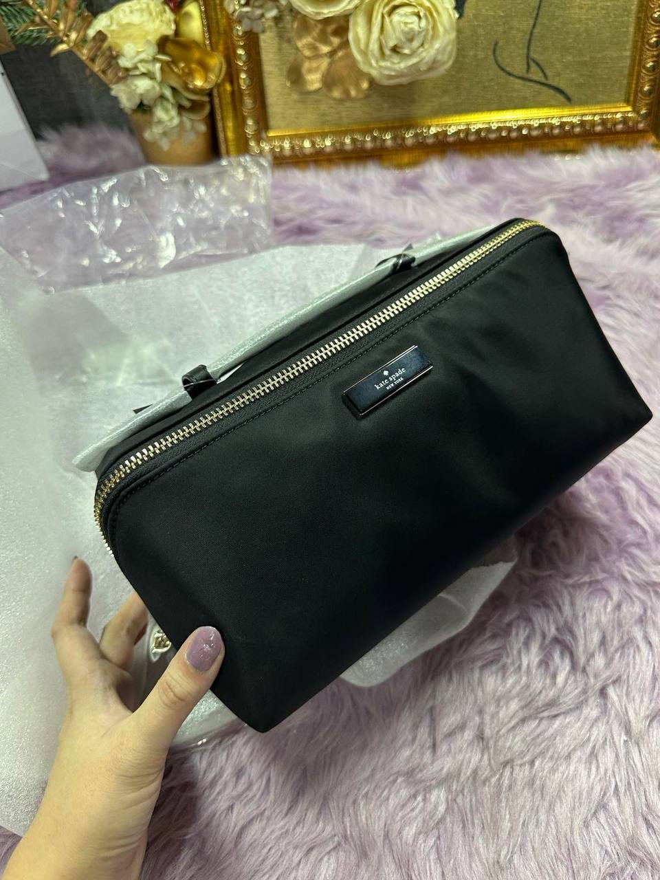 ORIG & IMPORTED Kate Spade KS Carter Nylon Travel Cosmetic Nylon Pouch