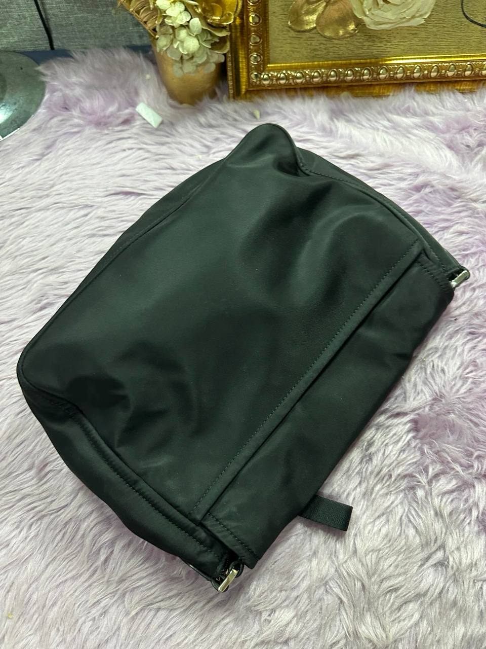 ORIG Preloved Kate Spade KS Chelsea Messenger Nylon Black Bag