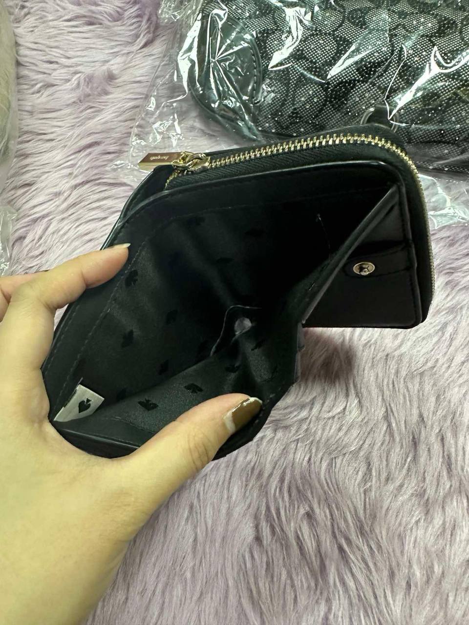 ORIG Preloved Kate Spade KS Staci Small Zip Around Black Wallet