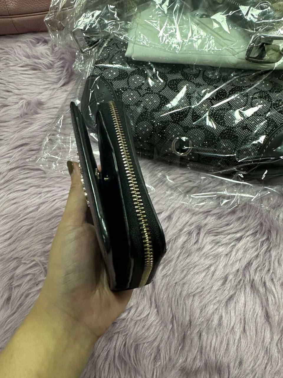 ORIG Preloved Kate Spade KS Staci Small Zip Around Black Wallet