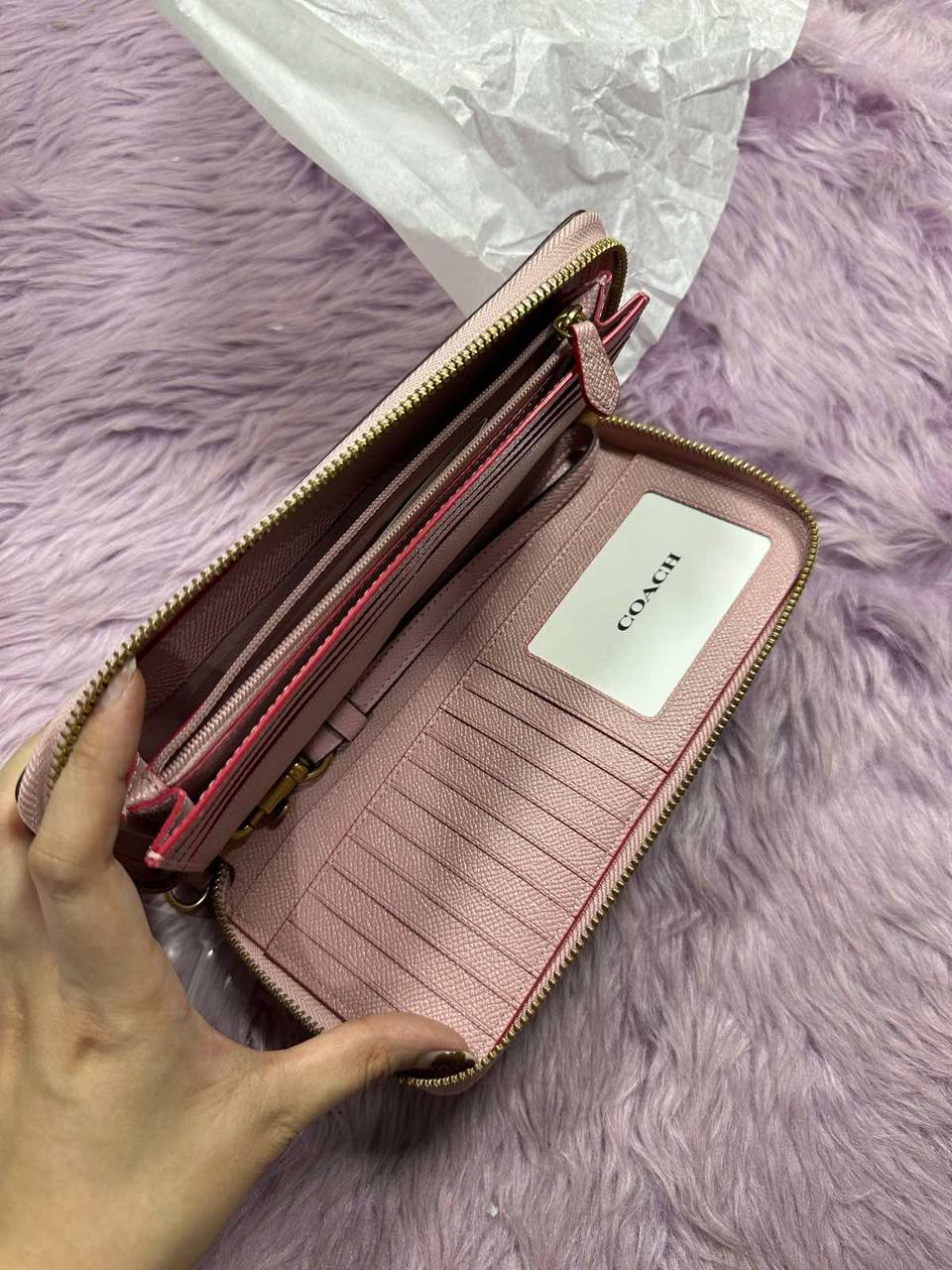 ORIG & IMPORTED Coach Continental Long Pink Wallet Wristlet