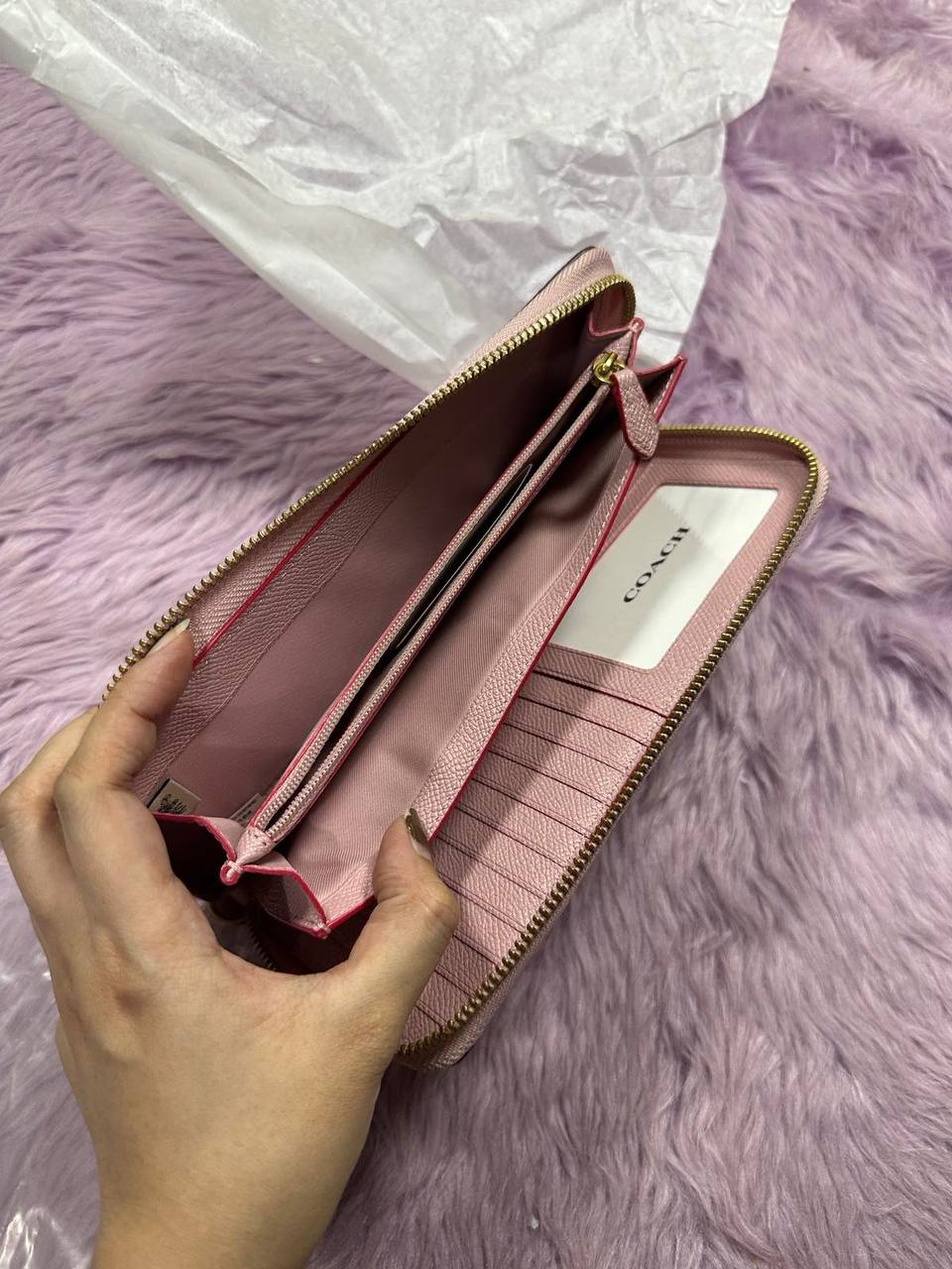 ORIG & IMPORTED Coach Continental Long Pink Wallet Wristlet