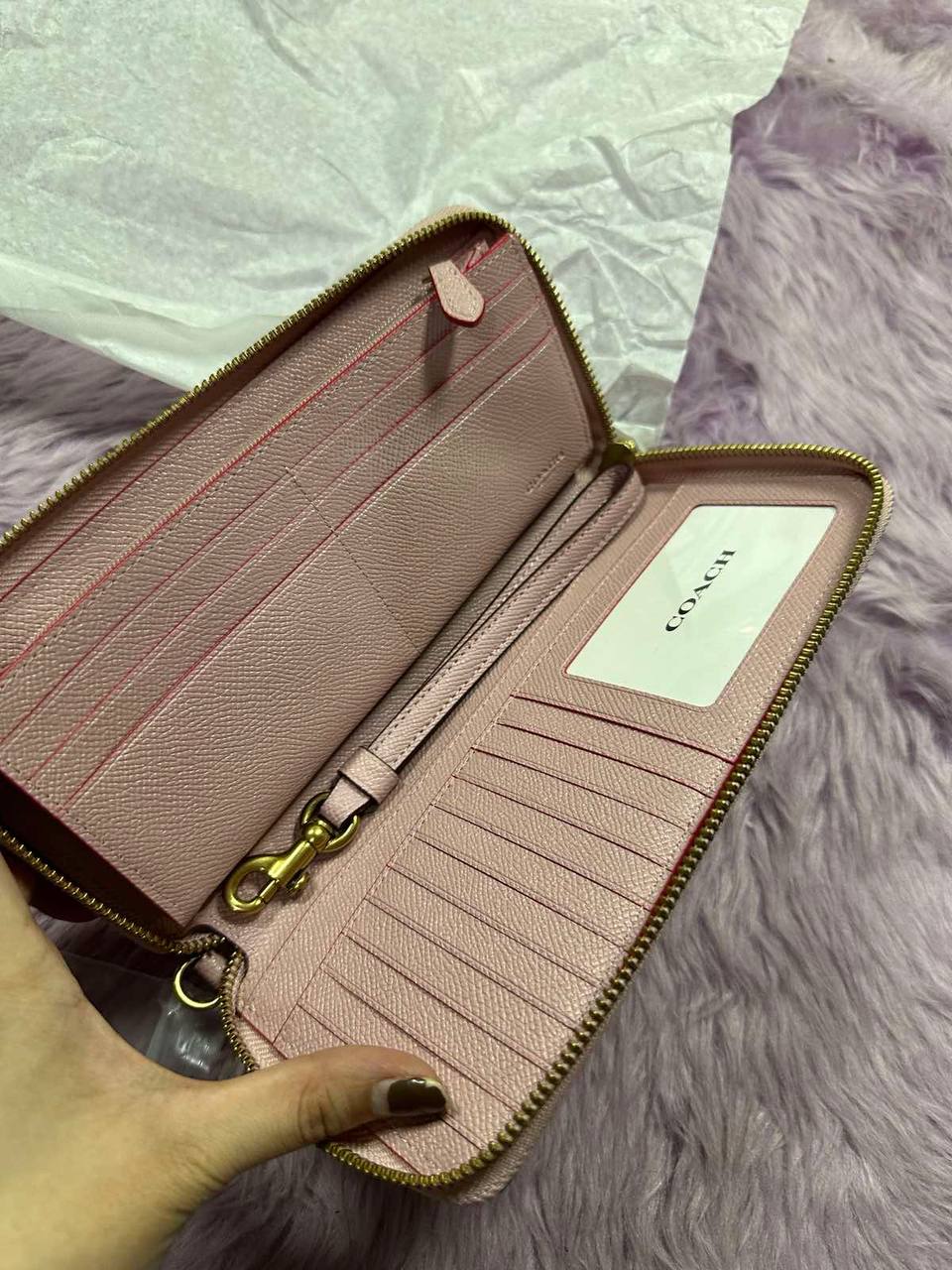 ORIG & IMPORTED Coach Continental Long Pink Wallet Wristlet
