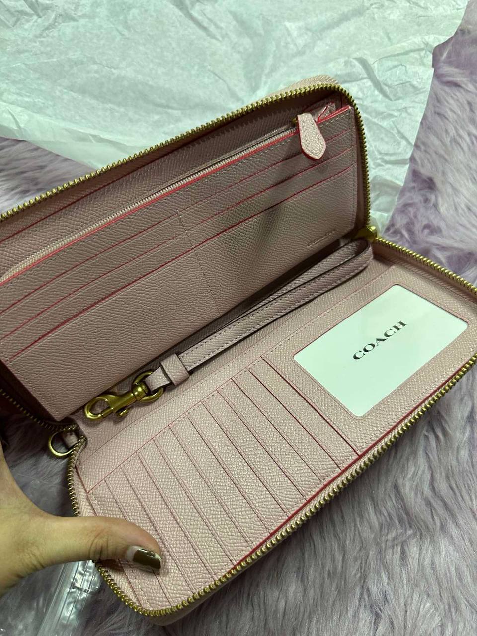ORIG & IMPORTED Coach Continental Long Pink Wallet Wristlet