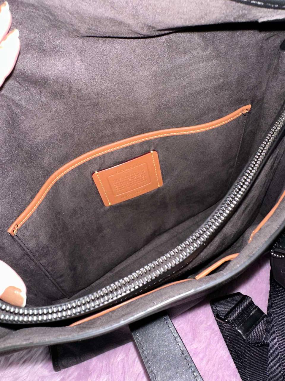 ORIG Preloved Retail Coach Gotham Portfolio Bag In Signature Canvas Men Laptop Black Bag