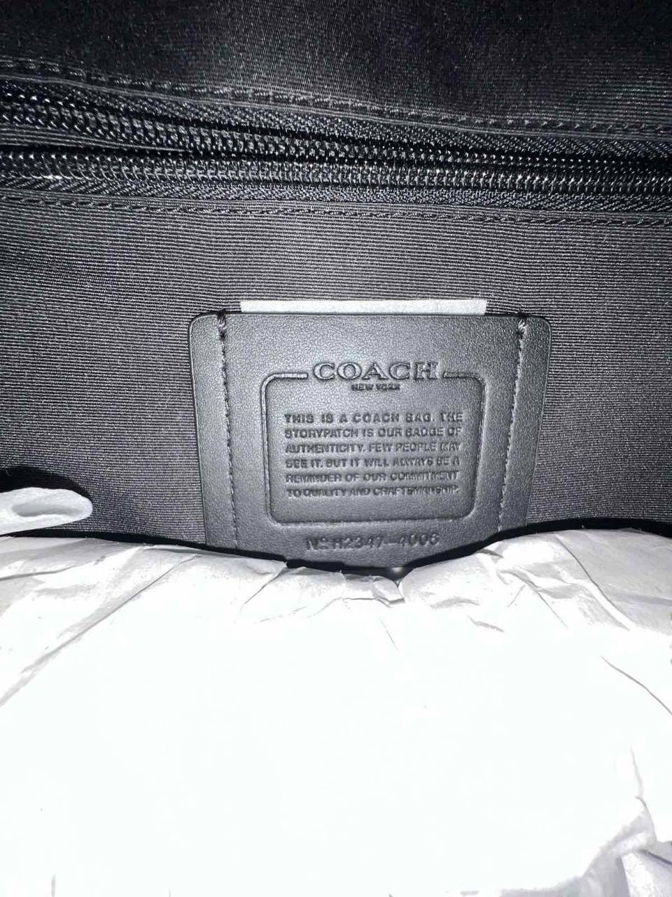 ORIG & IMPORTED Coach Houston Map Men Black Bag In Signature Leather