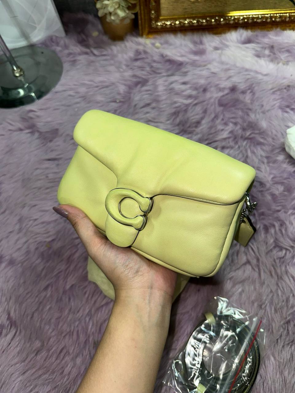 ORIG Preloved Coach Pillow Tabby Shoulder Bag 18 Green Mini Bag
