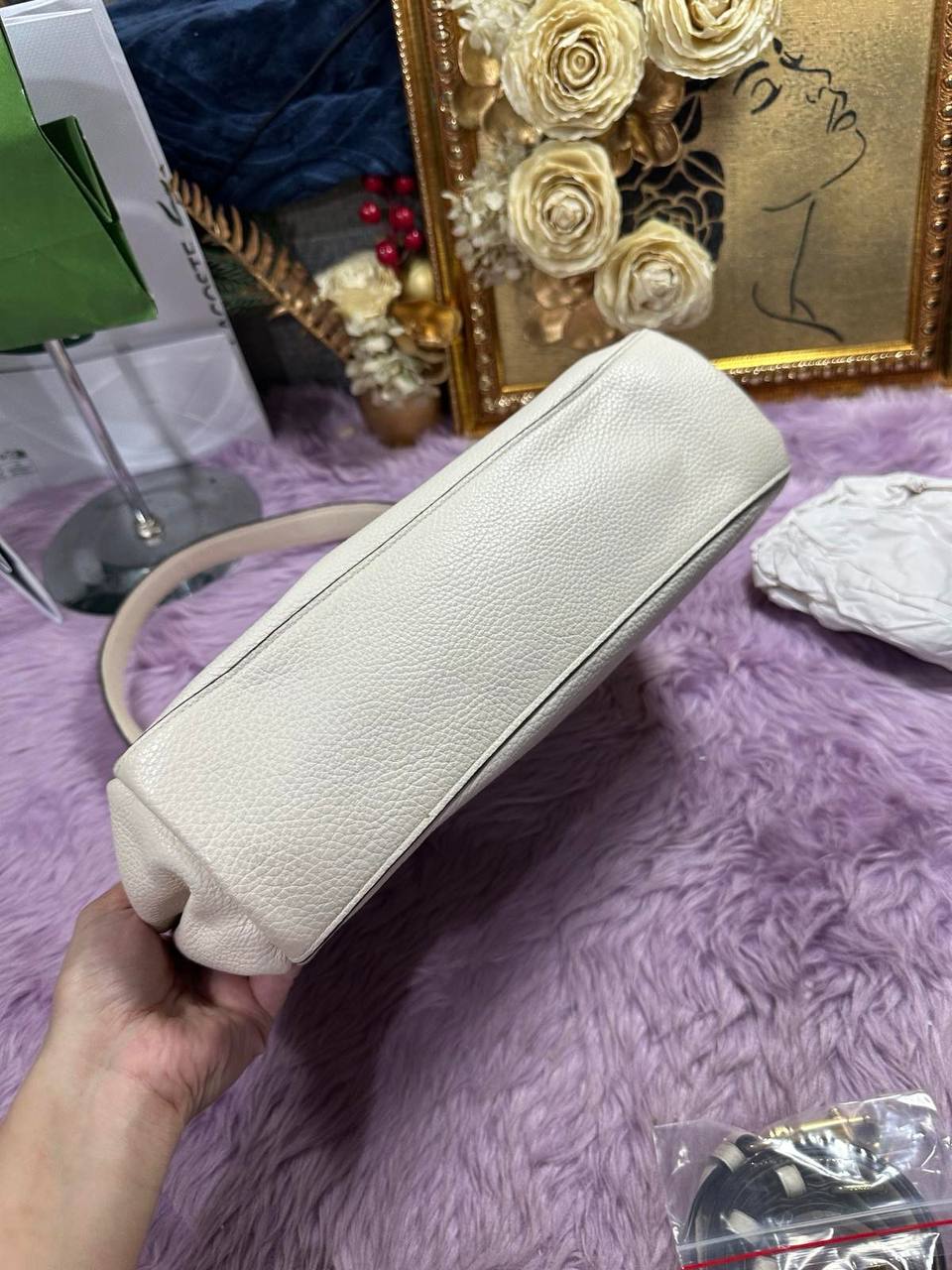 ORIG Preloved Coach Mia Shoulder White Bag