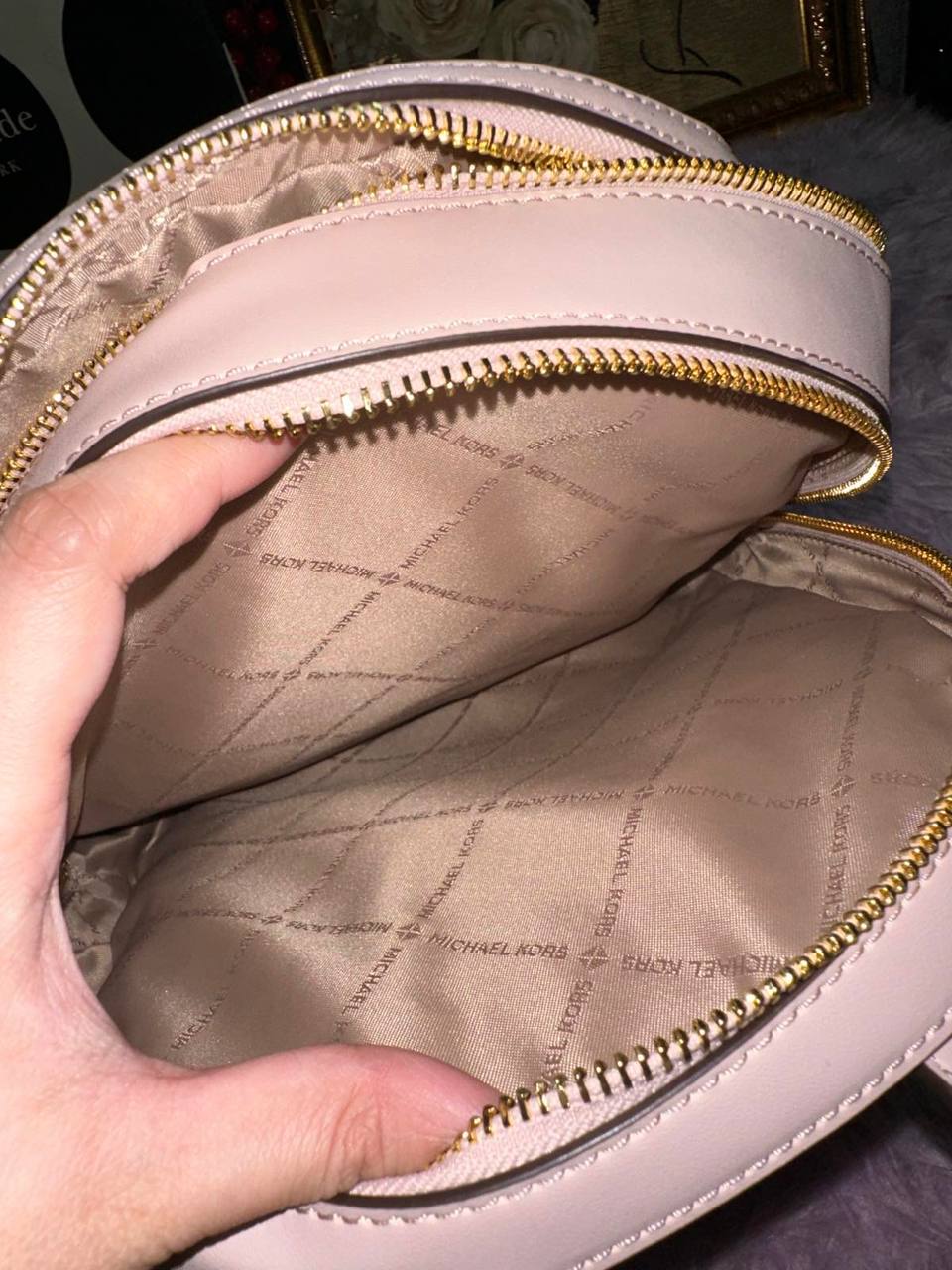 ORIG & IMPORTED Michael Kors Jaycee Medium Ombré Signature Logo Backpack Pink Bag