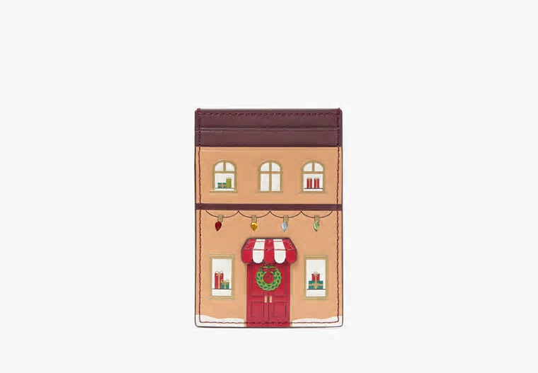 ORIG & IMPORTED Kate Spade KS Oh What Fun Gingerbread House Small Slim Cardholder