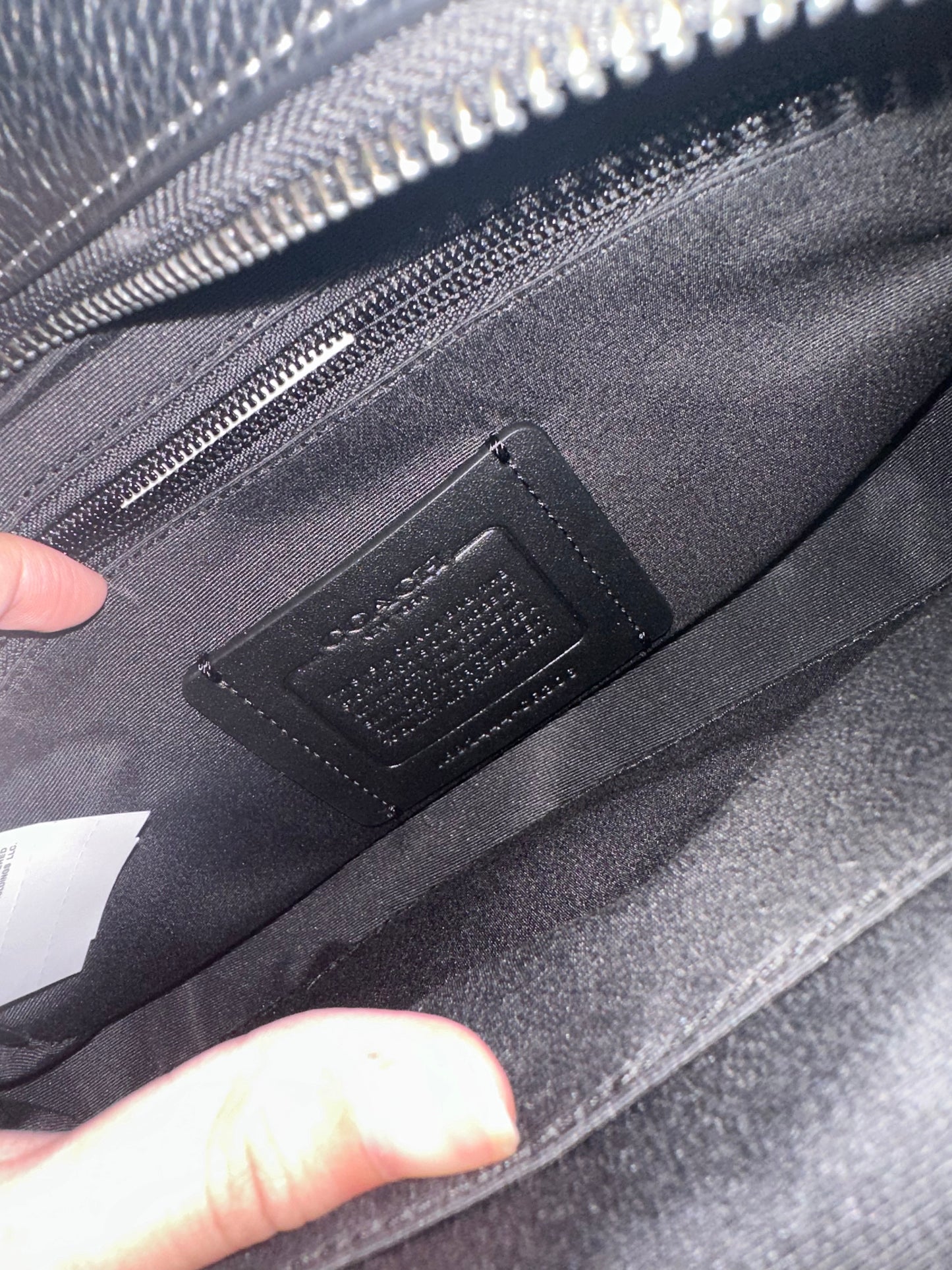 AUTHENTIC/ORIGINAL Coach Hudson Crossbody Men's Bag In Signature Canvas Charcoal Black