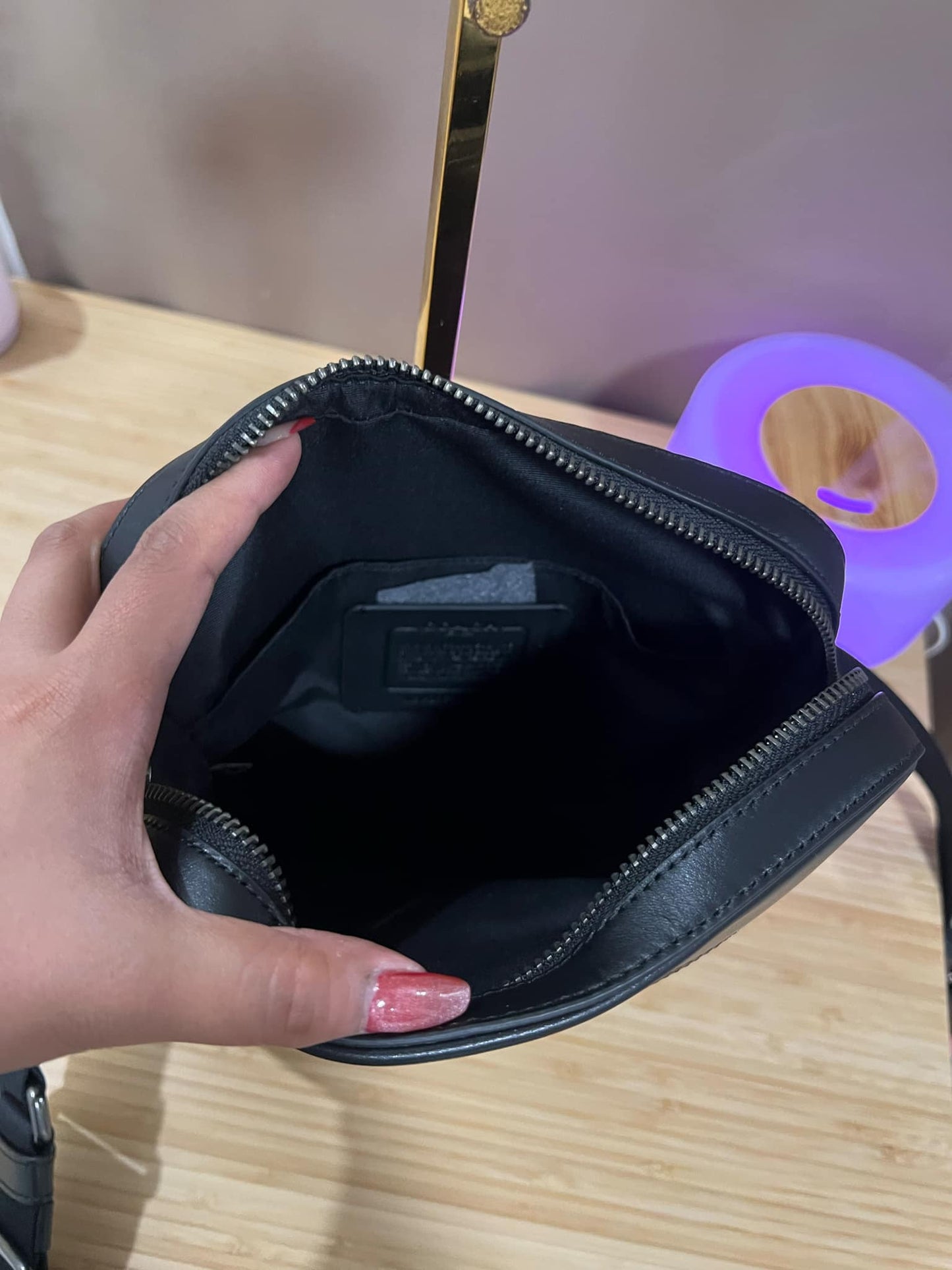 AUTHENTIC/ORIGINAL Coach Houston Flight Mens Bag In Signature Canvas Black