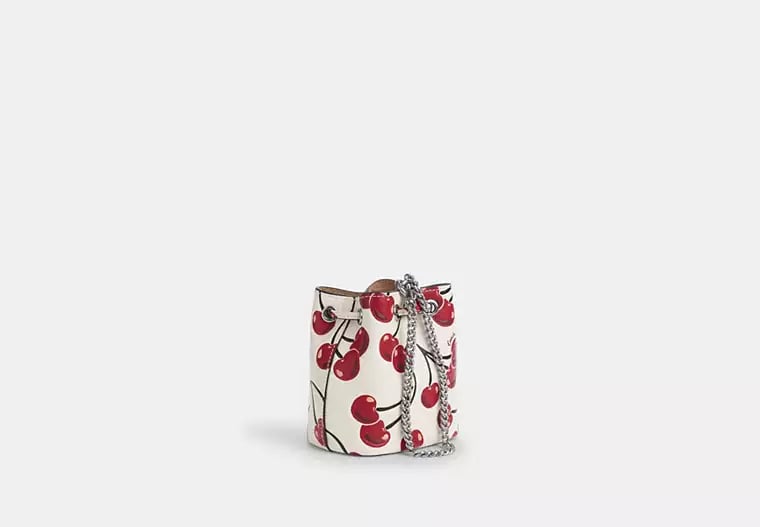 AUTHENTIC/ORIGINAL COACH Drawstring Wristlet With Cherry Print