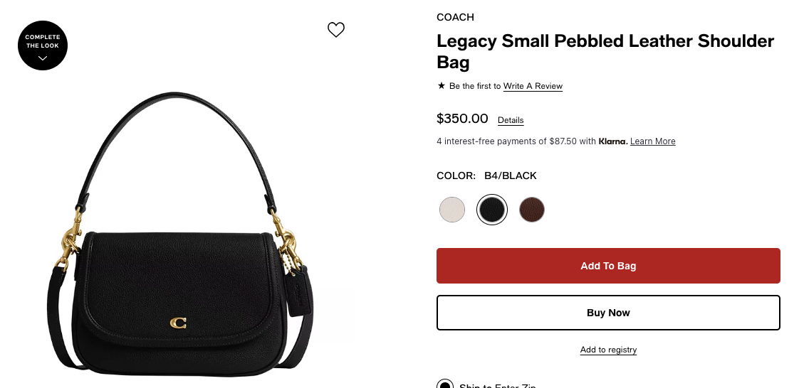 AUTHENTIC ORIGINAL Coach Legacy Small Pebbled Leather Shoulder Bag Bla Grandeur Store