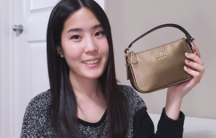 AUTHENTIC/ORIGINAL Coach Nolita 15 Small Wristlet Wallet Bronze