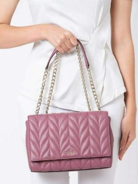 AUTHENTIC/ORIGINAL Preloved KateSpade KS Briar Lane Quilted Emelyn Shoulder Bag Old Rose