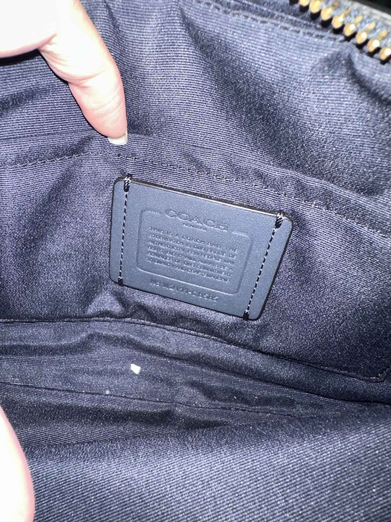 AUTHENTIC/ORIGINAL Preloved Coach Jes Denim Blue Crossbody Bag