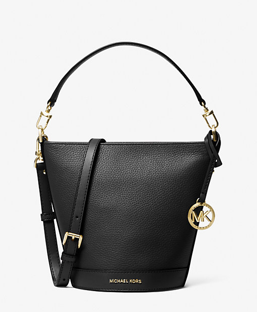 AUTHENTIC/ORIGINAL Michael K0rs MK Townsend Small Pebbled Leather Crossbody Bag BLACK