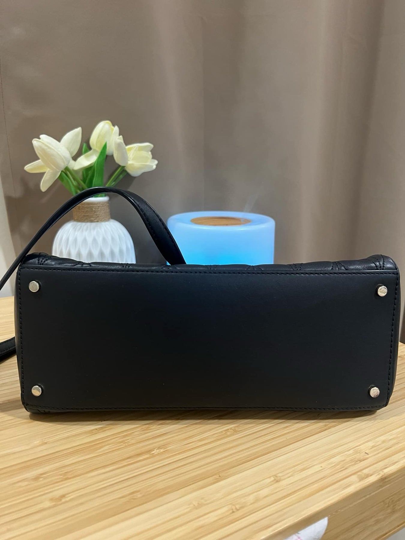 AUTHENTIC/ORIGINAL Preloved KateSpade KS Meena Briar Lane Quilted Crossbody Bag Black