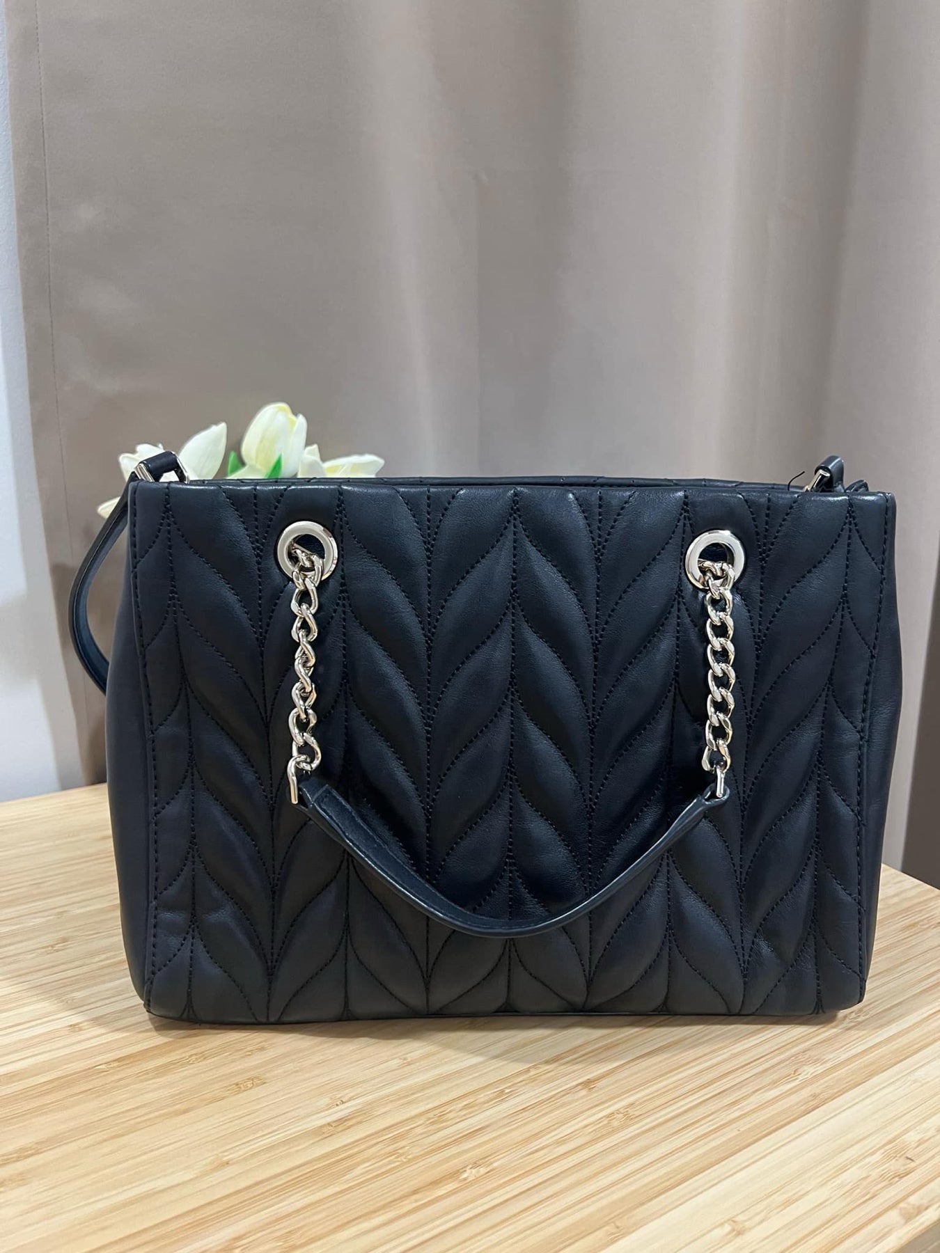 AUTHENTIC/ORIGINAL Preloved KateSpade KS Meena Briar Lane Quilted Crossbody Bag Black