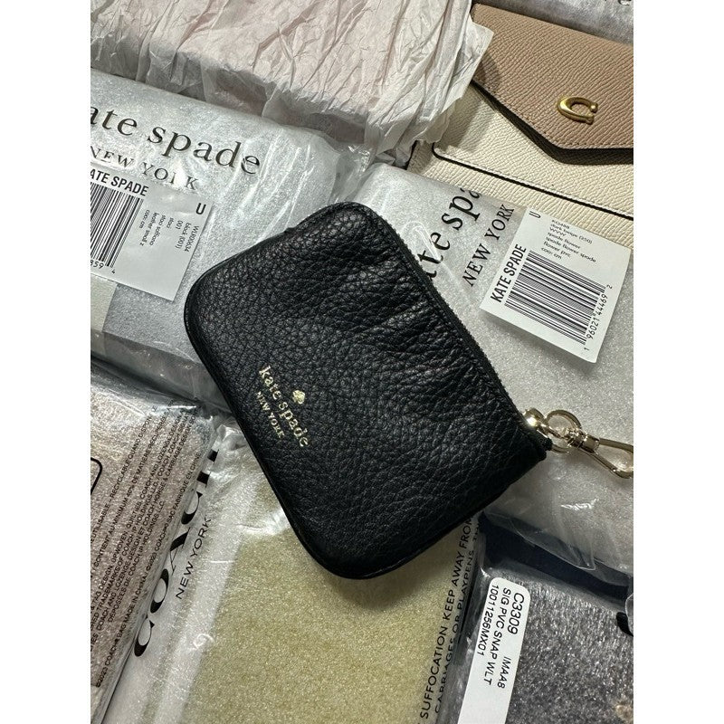 SALE! ❤️ AUTHENTIC/ORIGINAL KateSpade Coin Purse Detachable Wallet Bag Charm Brown/Black/White