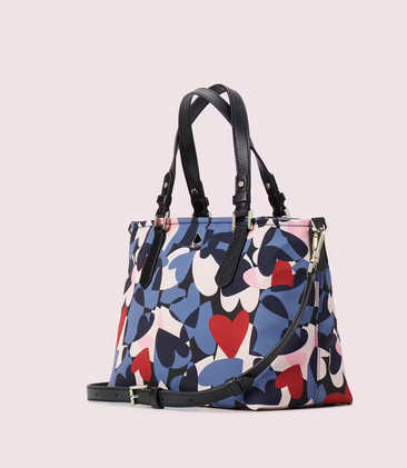 AUTHENTIC/ORIGINAL KateSpade KS Retail Taylor Heart Party Small Crossbody Nylon Tote Bag