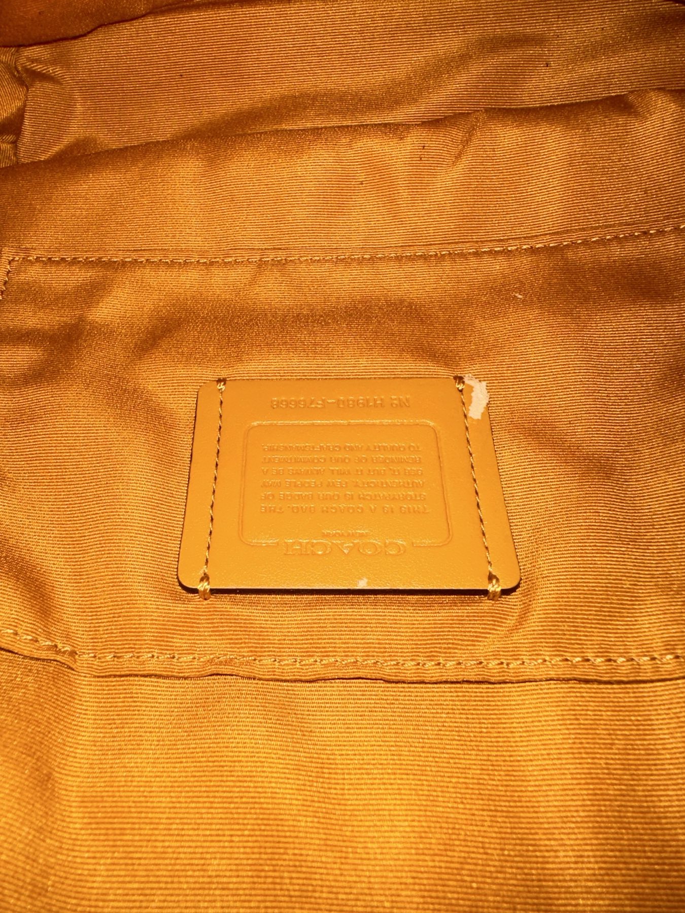 AUTHENTIC/ORIGINAL Preloved Coach Small Paxton Duffle Shoulder Bag Crossbody Bag Mustard Yellow