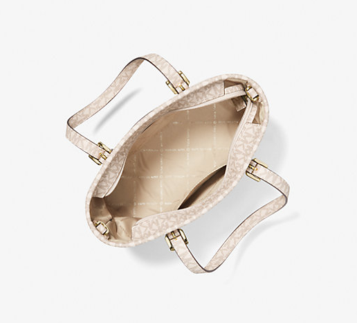 AUTHENTIC/ORIGINAL Michael K0rs MK Jet Set Travel Extra-Small Top-Zip Tote Bag White