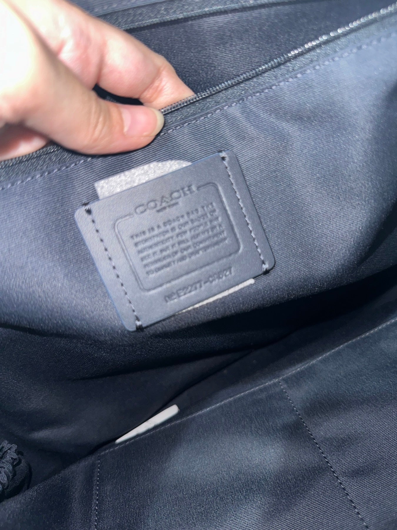 AUTHENTIC/ORIGINAL Preloved Coach Ellis Weekender Tote Large Denim Blue Bag