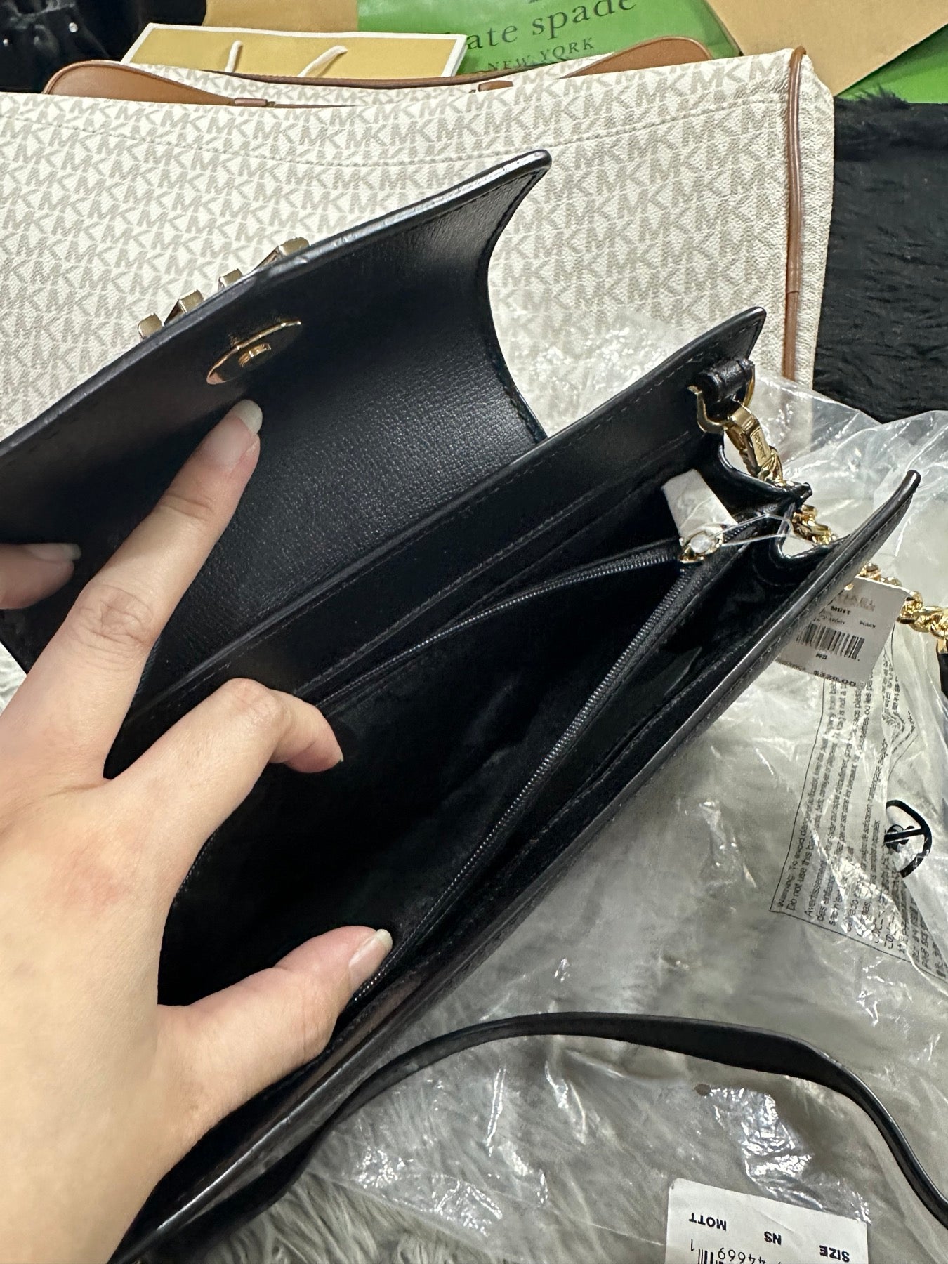 AUTHENTIC/ORIGINAL Preloved MK Mott Large Clutch Crossbody Black Bag