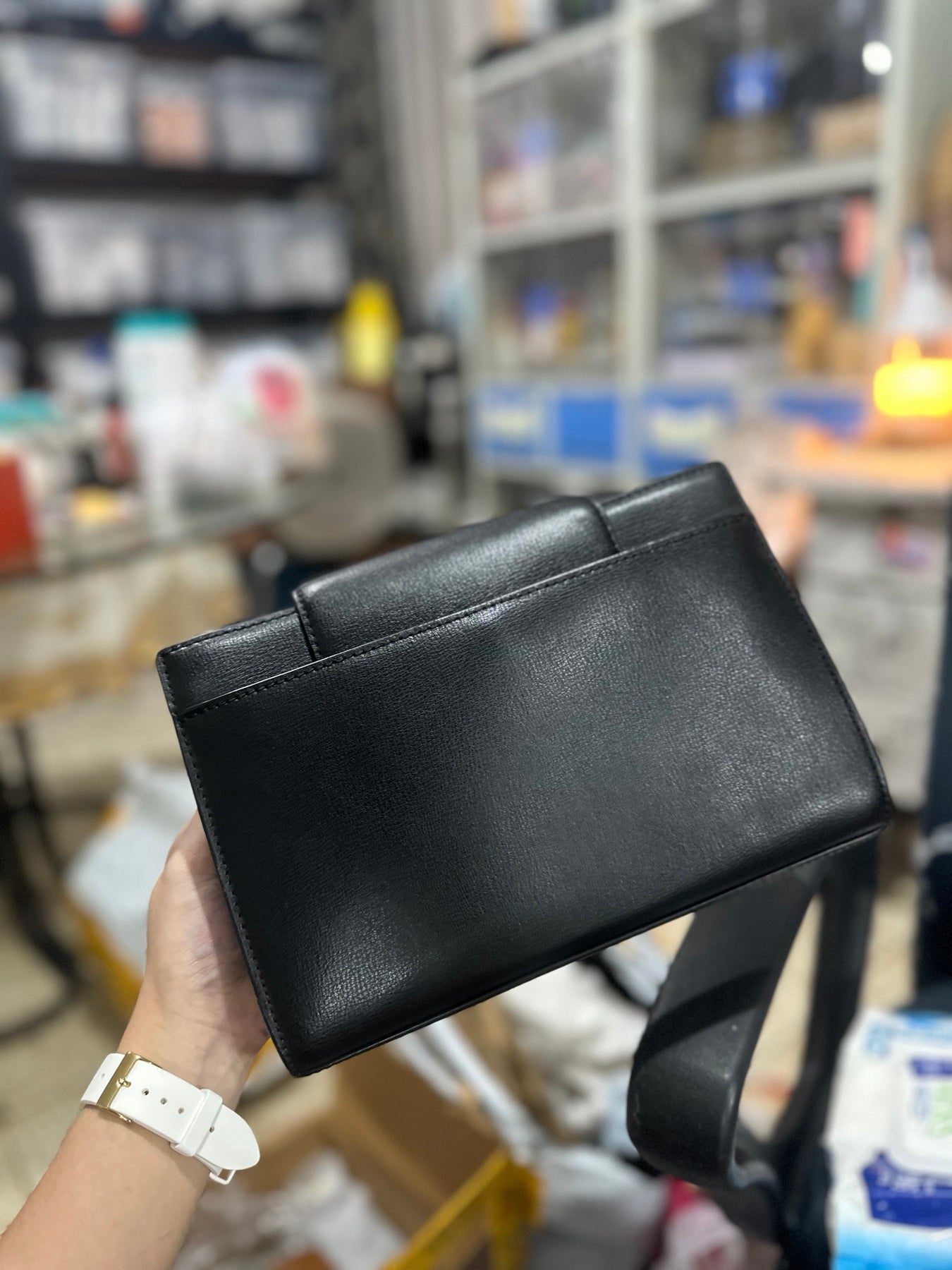 AUTHENTIC/ORIGINAL Preloved MK Mott Large Clutch Crossbody Black Bag