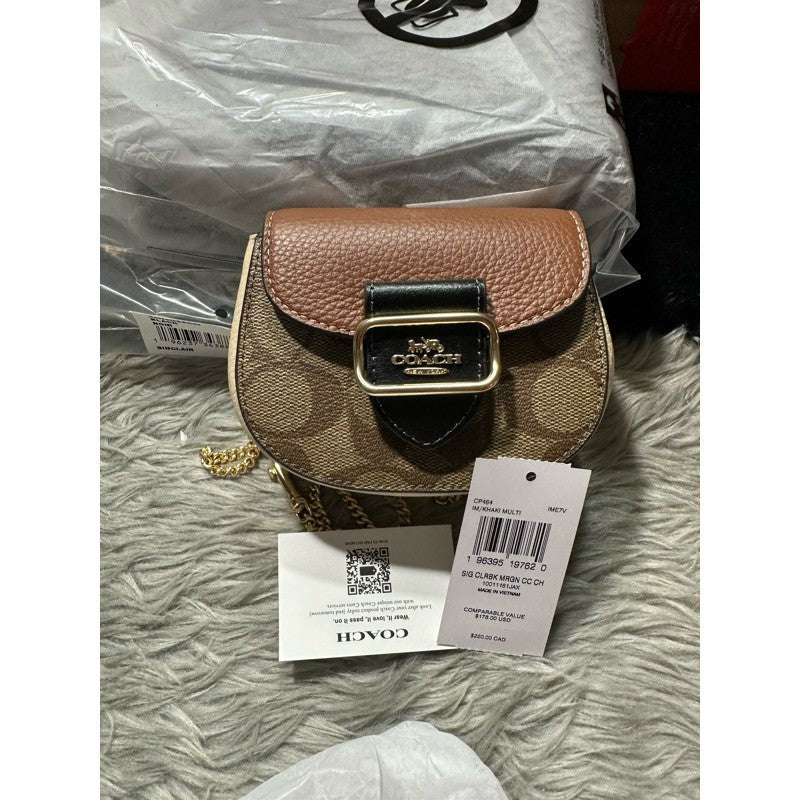SALE! ❤️ AUTHENTIC/ORIGINAL COACH Morgan Card Case On A Chain Mini Bag Wallet