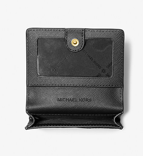 AUTHENTIC/ORIGINAL Michael K0rs MK Jet Set Small Leather Wallet BLACK and BROWN